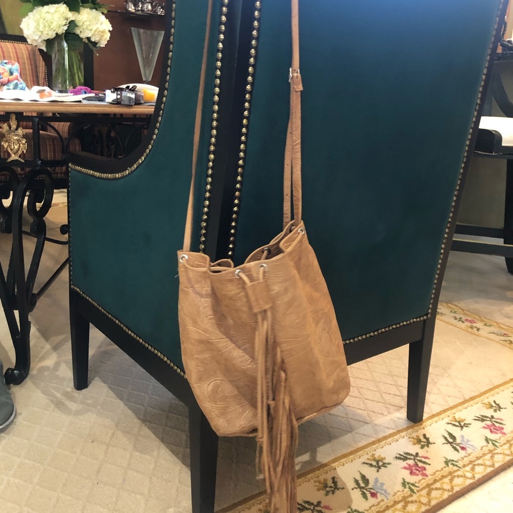 Jennifer Haley fringe bucket bag